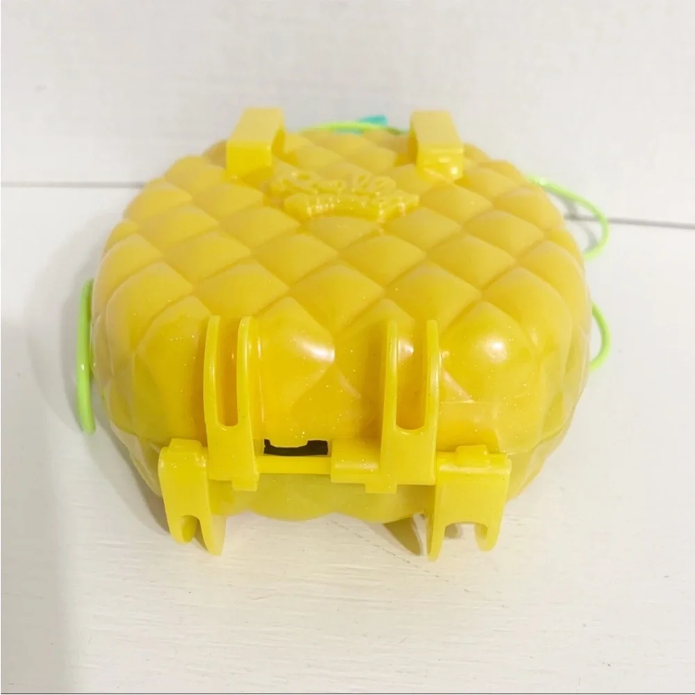 Polly Pocket Tropicool Plastic Pineapple 🍍 Crossbody Bag Purse Compact 💛🩷💜💚